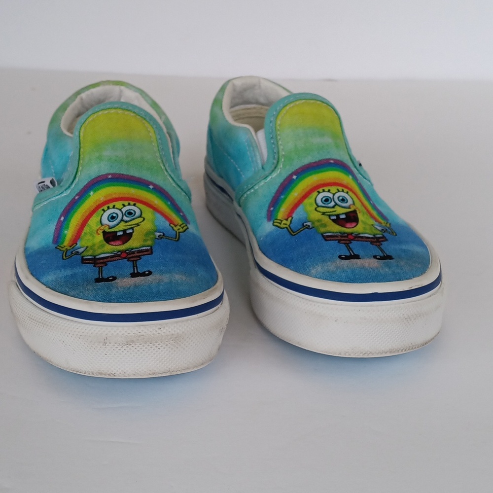 Vans x SpongeBob Kids Classic Slip On Sneakers Size 11
